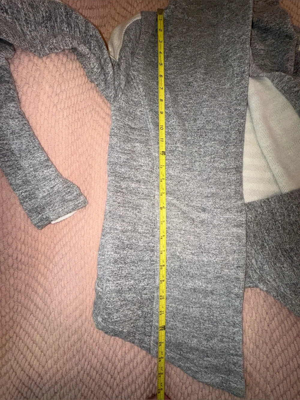Athleta Rare Sample Hooded Open Front Cardigan Wrap Jacket Gray/White Size S